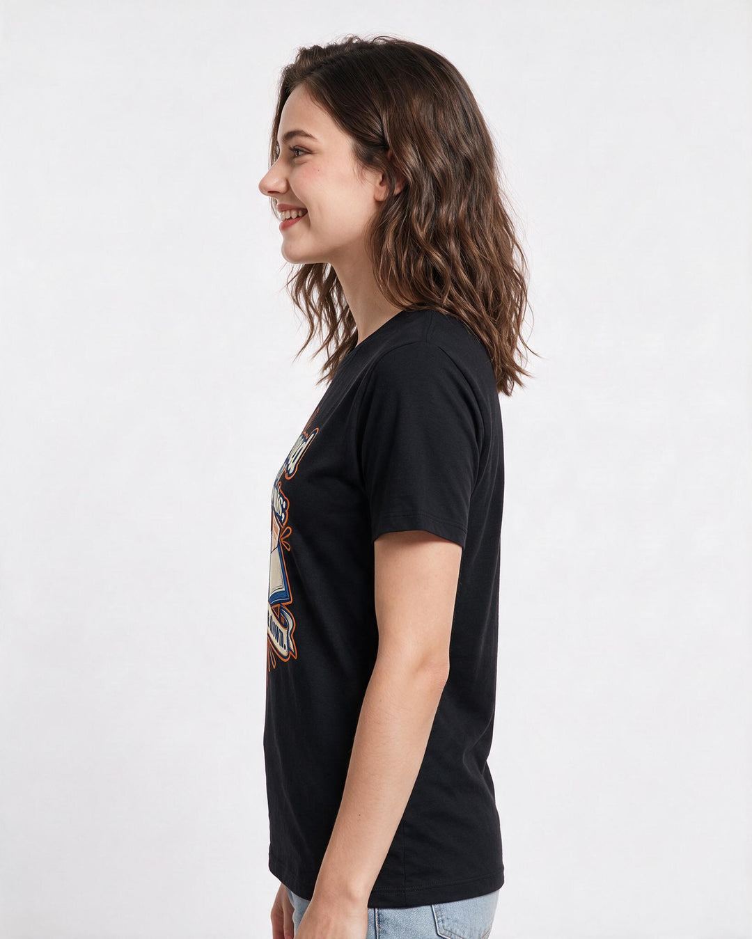 Graduation Black T-Shirt for Women – Everyday Expression Graphic Tee product image 2