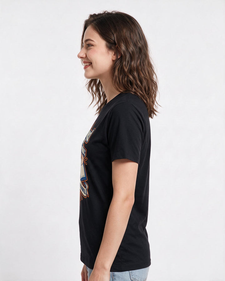 Graduation Black T-Shirt for Women – Everyday Expression Graphic Tee product image 2