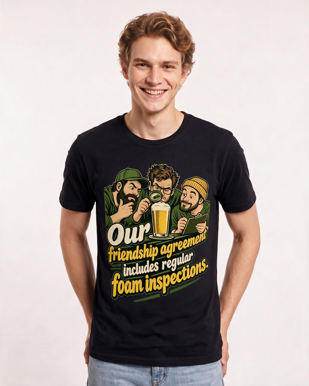 Beer Black T-Shirt for Men – Everyday Expression Graphic Tee product image 1