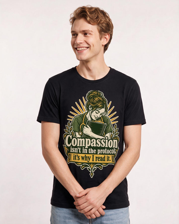 Nurse Black T-Shirt for Men – Nursing Life Graphic Tee product image 1
