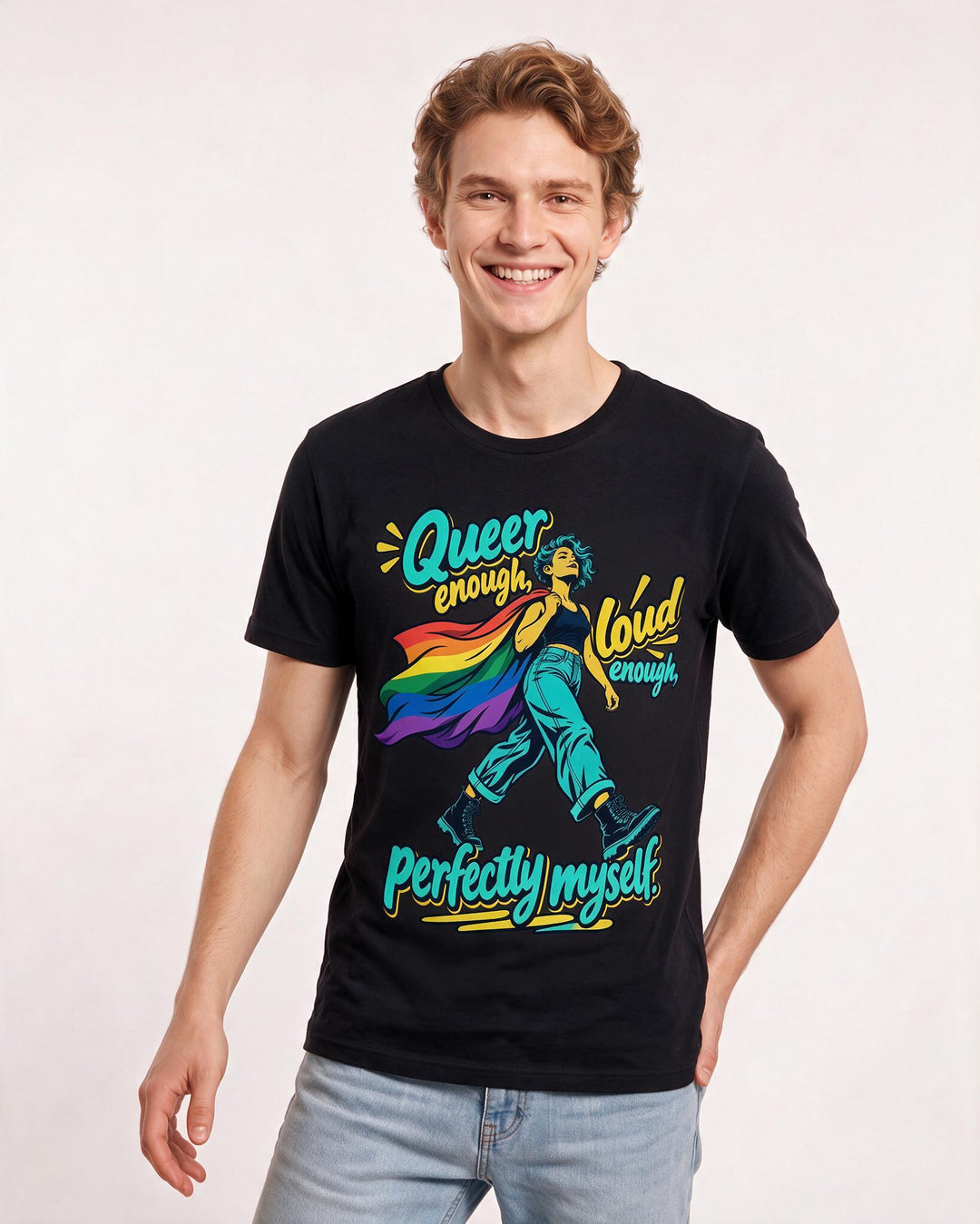 Pride Black T-Shirt for Men – Everyday Expression Graphic Tee product image 1