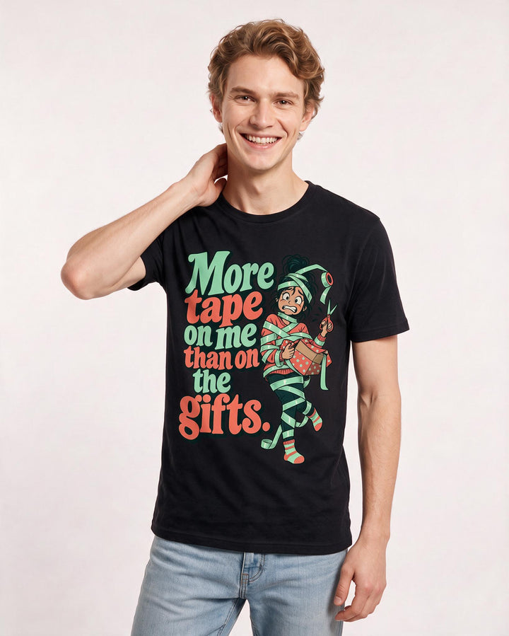 Christmas Black T-Shirt for Men – Holiday Theme Graphic Tee product image 1