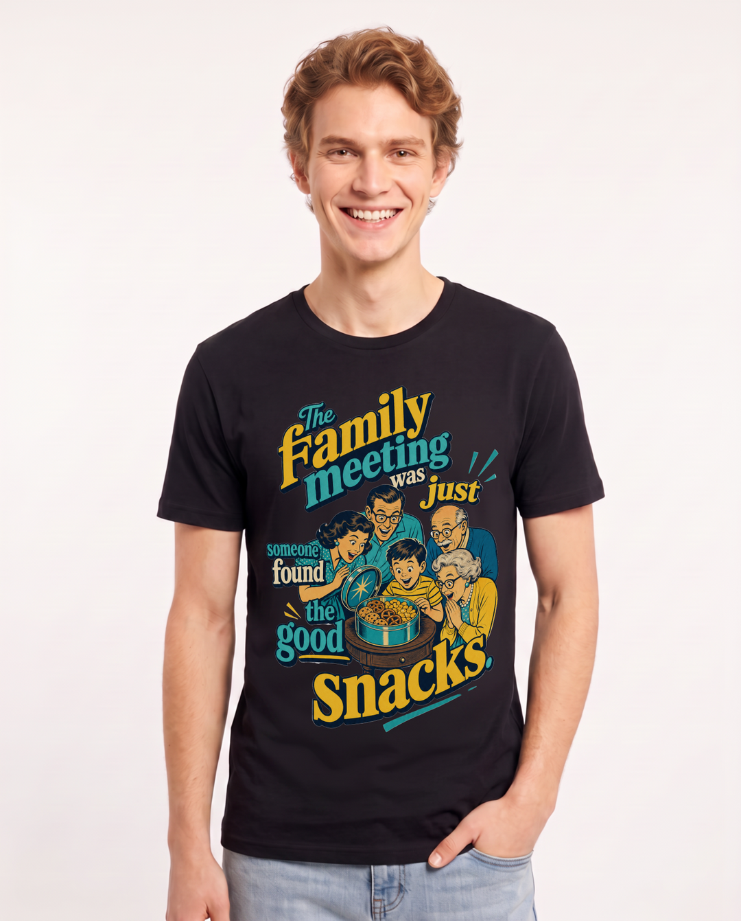Family Black T-Shirt for Men – Everyday Expression Graphic Tee product image 3