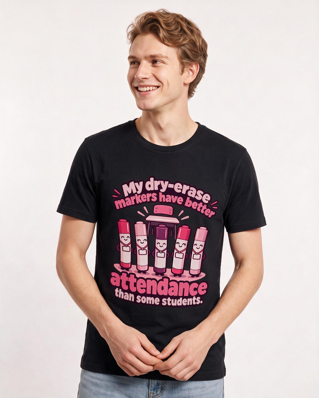 Teacher Black T-Shirt for Men – Everyday Expression Graphic Tee product image 1