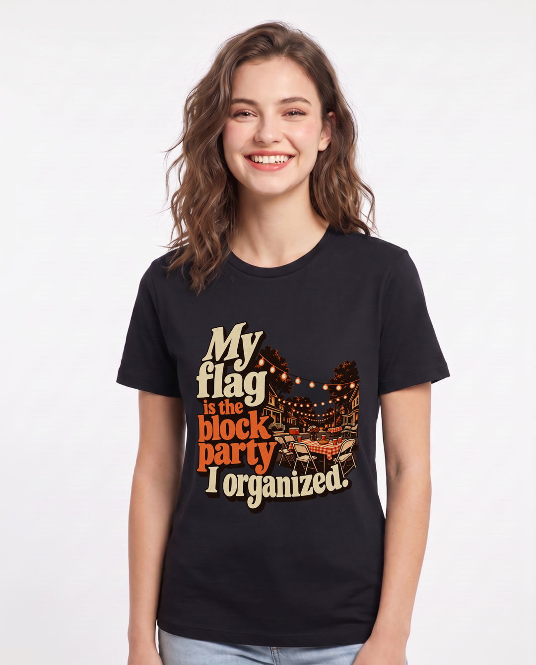 Patriotic Black T-Shirt for Women – Everyday Expression Graphic Tee product image 3