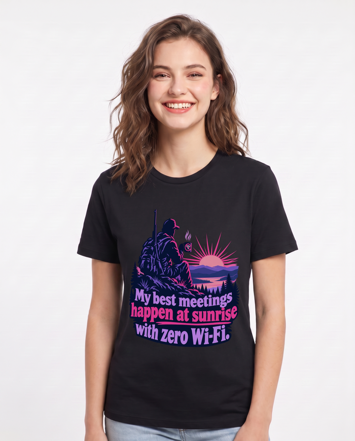 Hunting Black T-Shirt for Women – Everyday Expression Graphic Tee product image 3