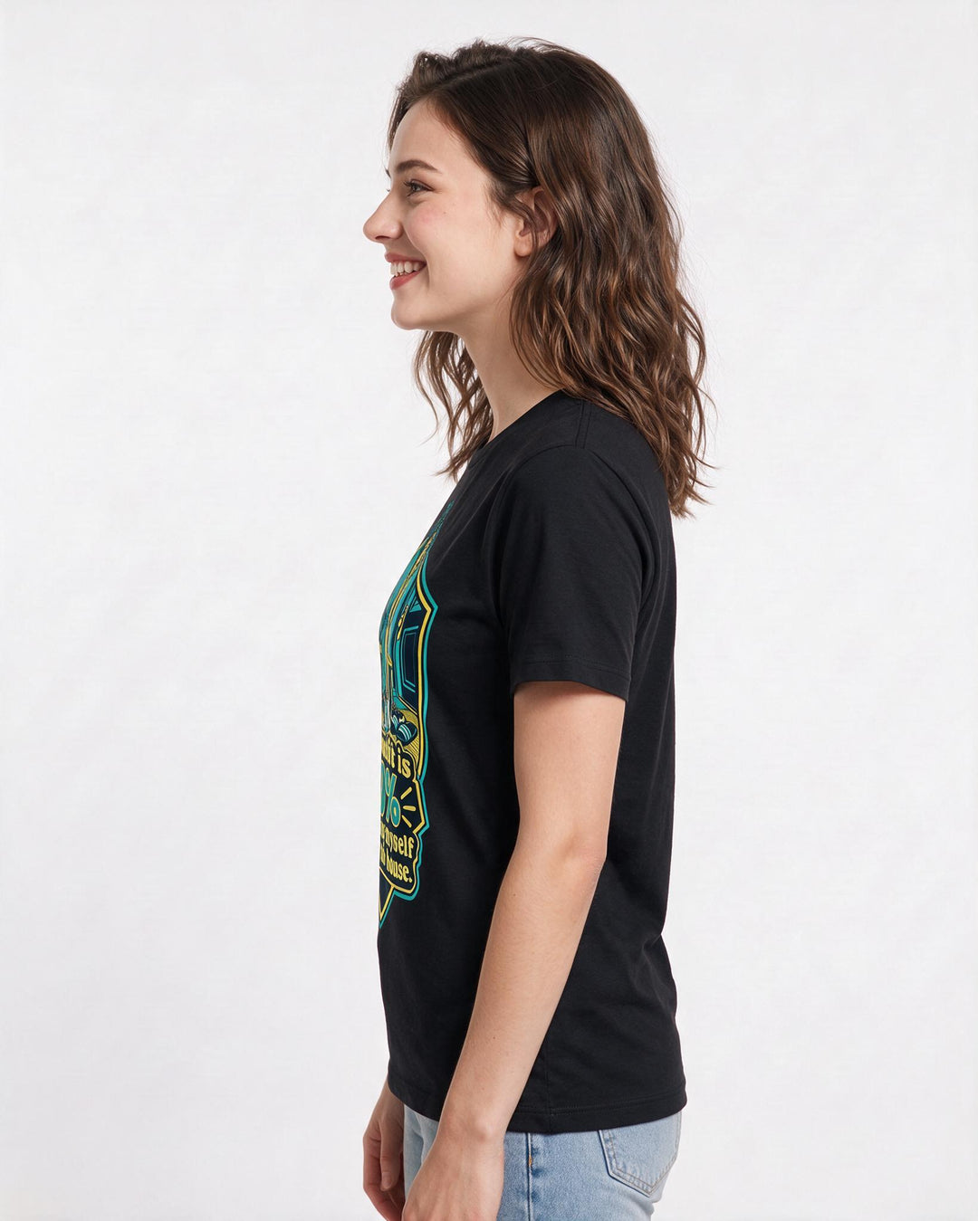 Meme Black T-Shirt for Women – Everyday Expression Graphic Tee product image 2