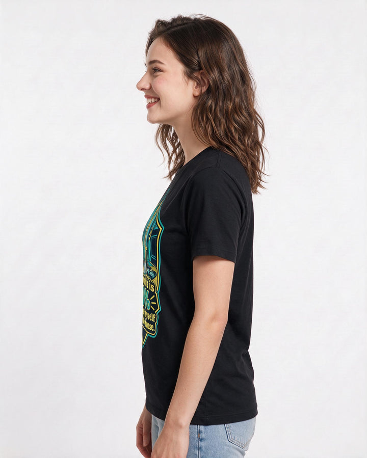 Meme Black T-Shirt for Women – Everyday Expression Graphic Tee product image 2