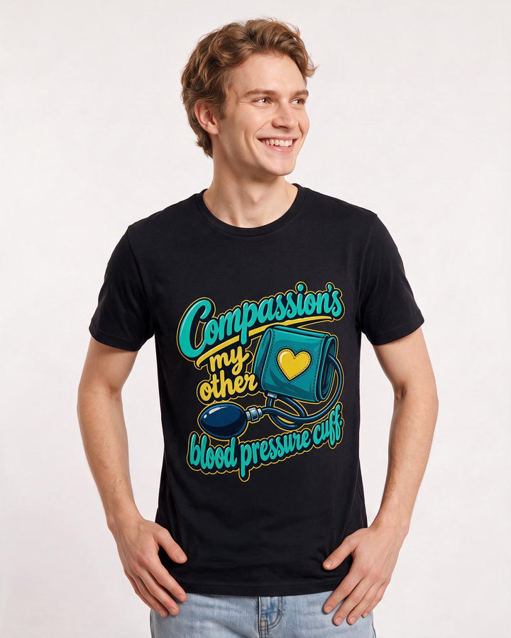 Nurse Black T-Shirt for Men – Nursing Life Graphic Tee product image 1