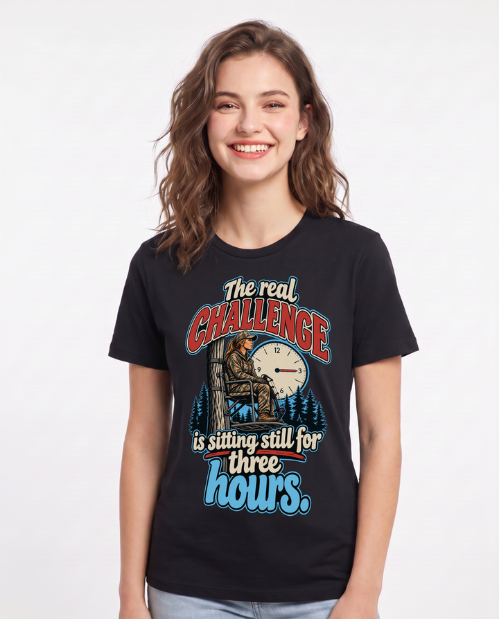 Hunting Black T-Shirt for Women – Everyday Expression Graphic Tee product image 3