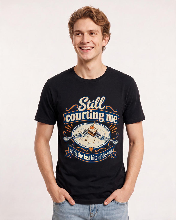 Couples Black T-Shirt for Men – Everyday Expression Graphic Tee product image 1
