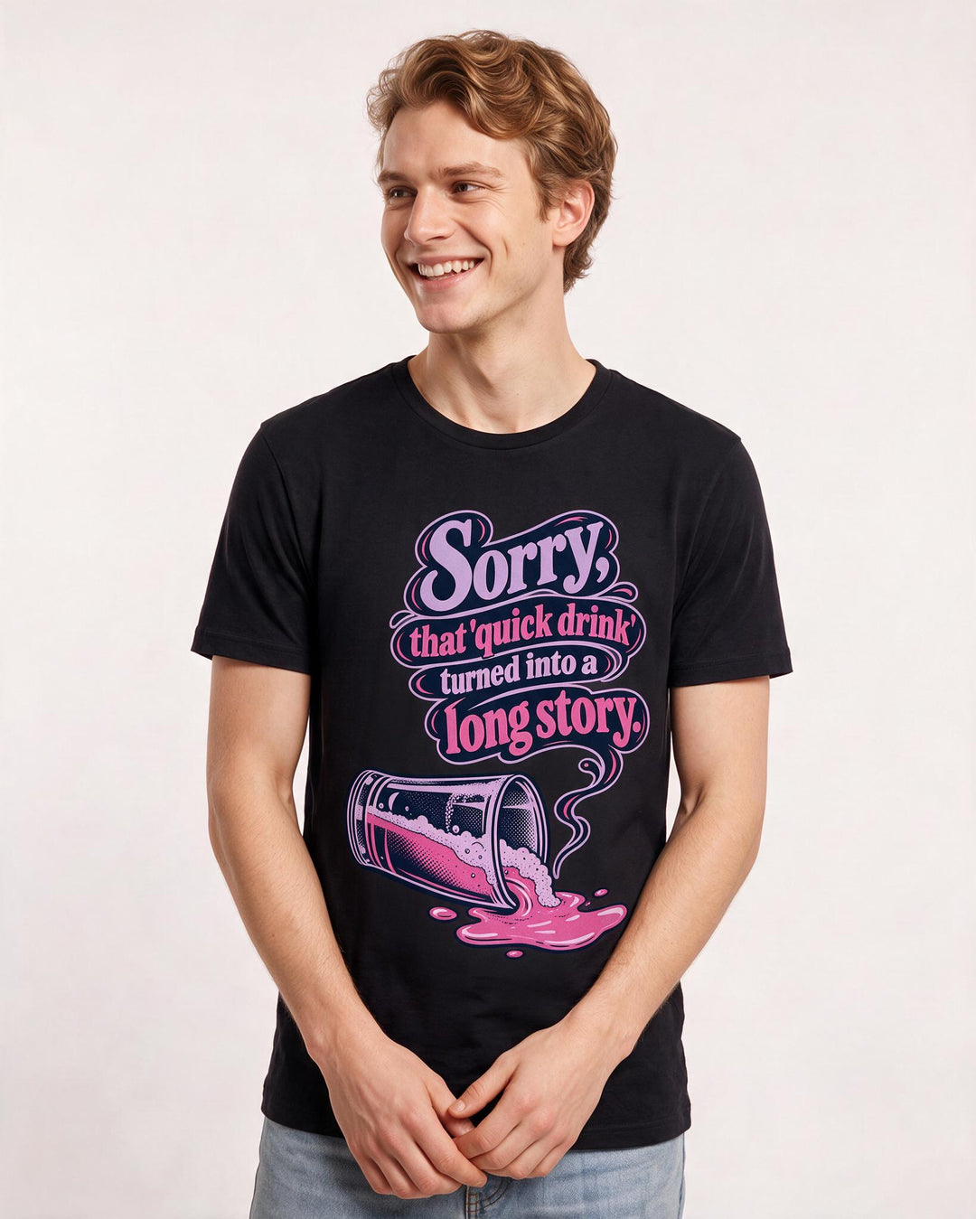 Beer Black T-Shirt for Men – Everyday Expression Graphic Tee product image 1