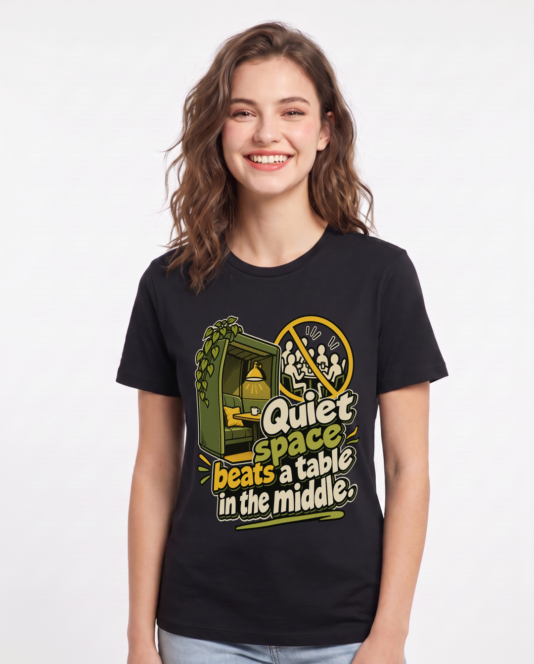 Neurodiversity Black T-Shirt for Women – Everyday Expression Graphic Tee product image 3