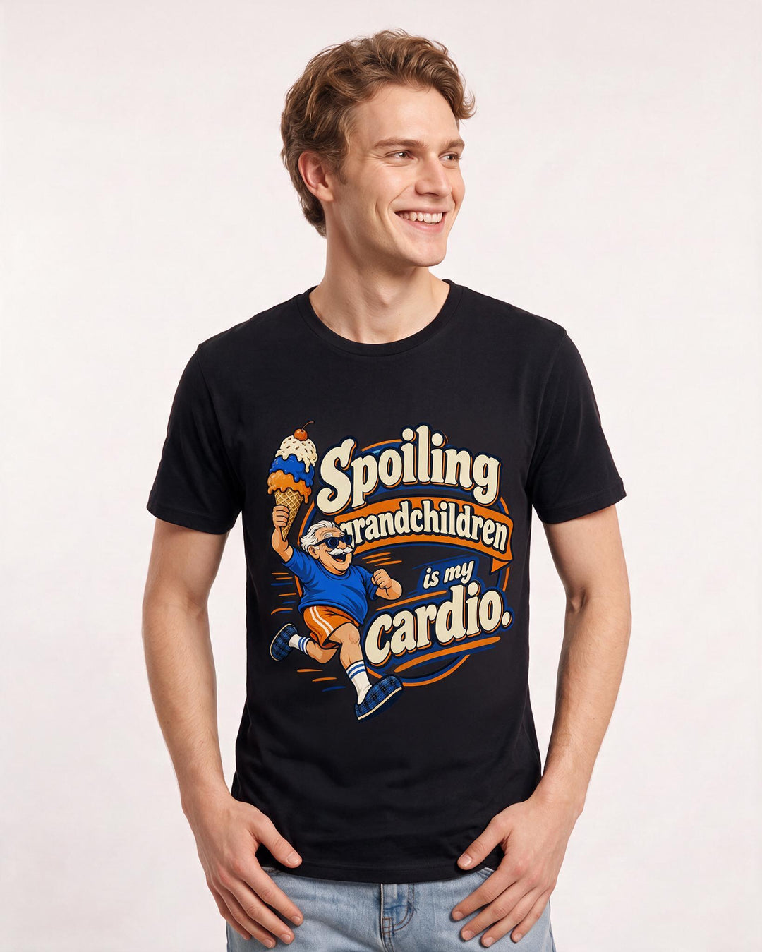Grandparent Black T-Shirt for Men – Everyday Expression Graphic Tee product image 1