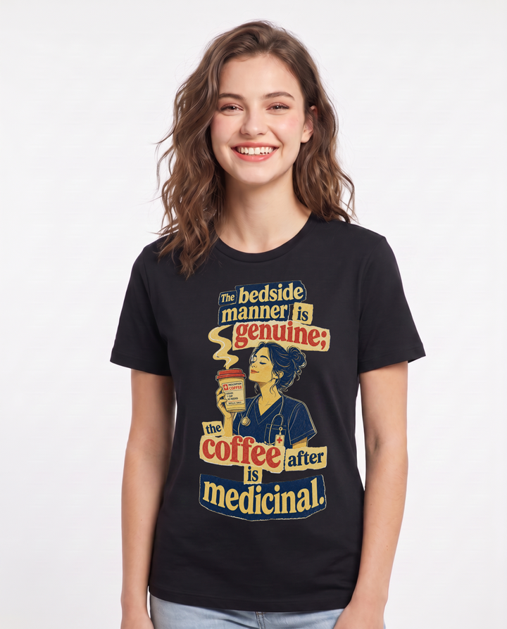Nurse Black T-Shirt for Women – Nursing Life Graphic Tee product image 3