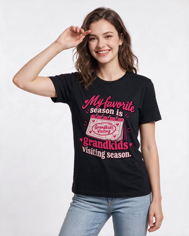 Grandparent Black T-Shirt for Women – Everyday Expression Graphic Tee product image 1
