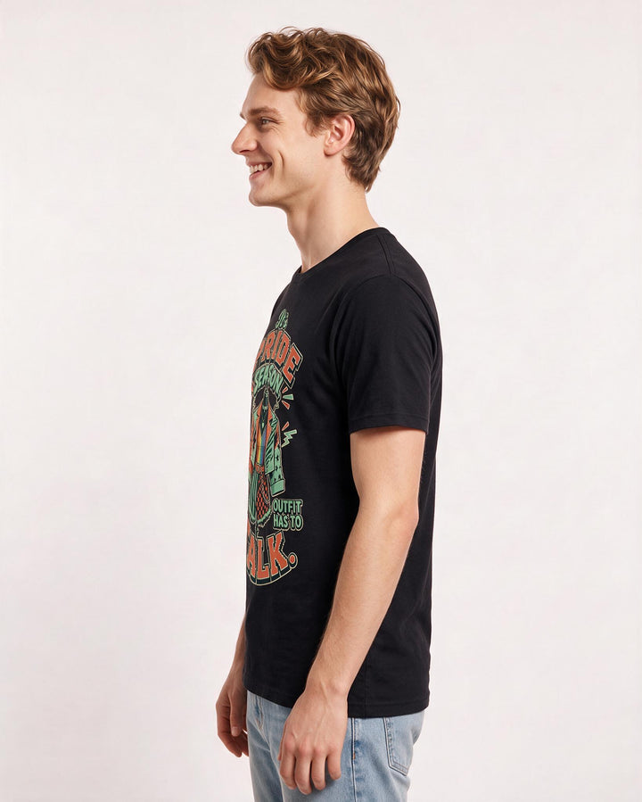 Pride Men's Black T-Shirt – "It's pride season, which means my outfit has to talk." product image 2