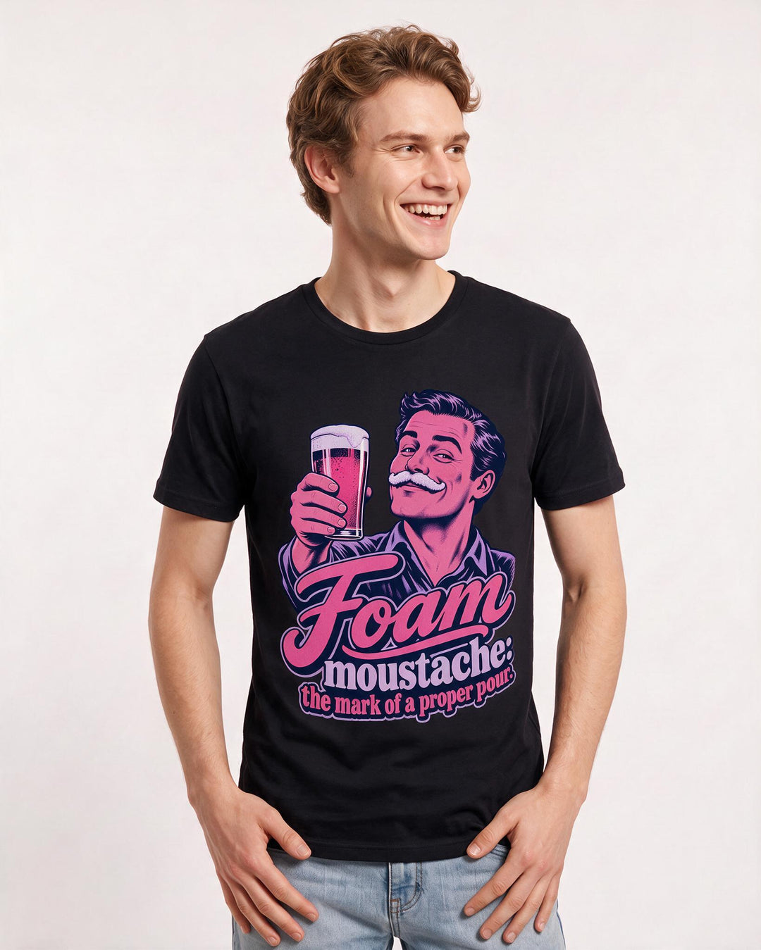 Beer Black T-Shirt for Men – Everyday Expression Graphic Tee product image 1