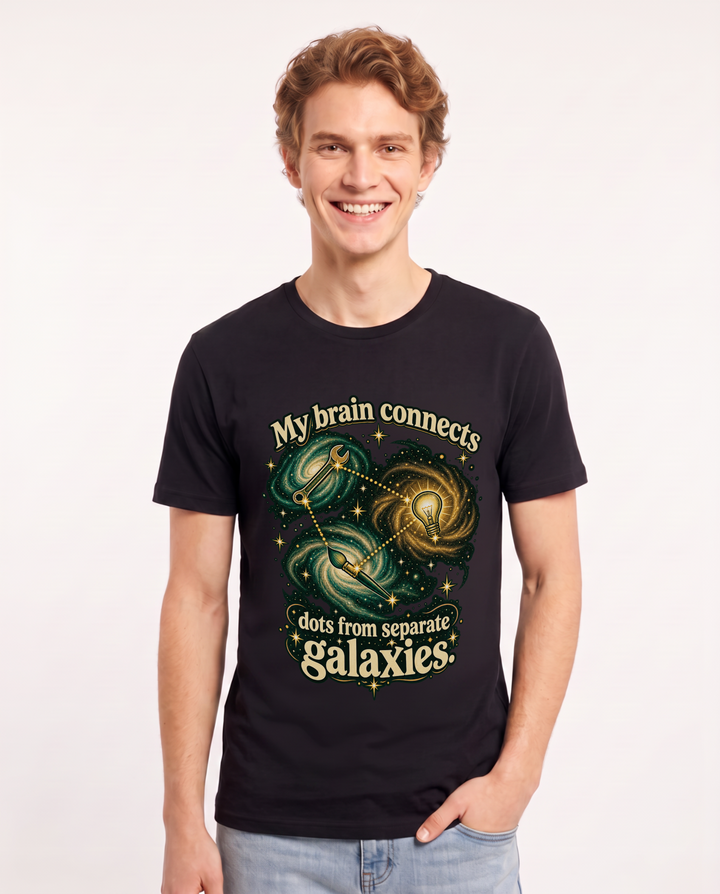 Neurodiversity Black T-Shirt for Men – Everyday Expression Graphic Tee product image 3