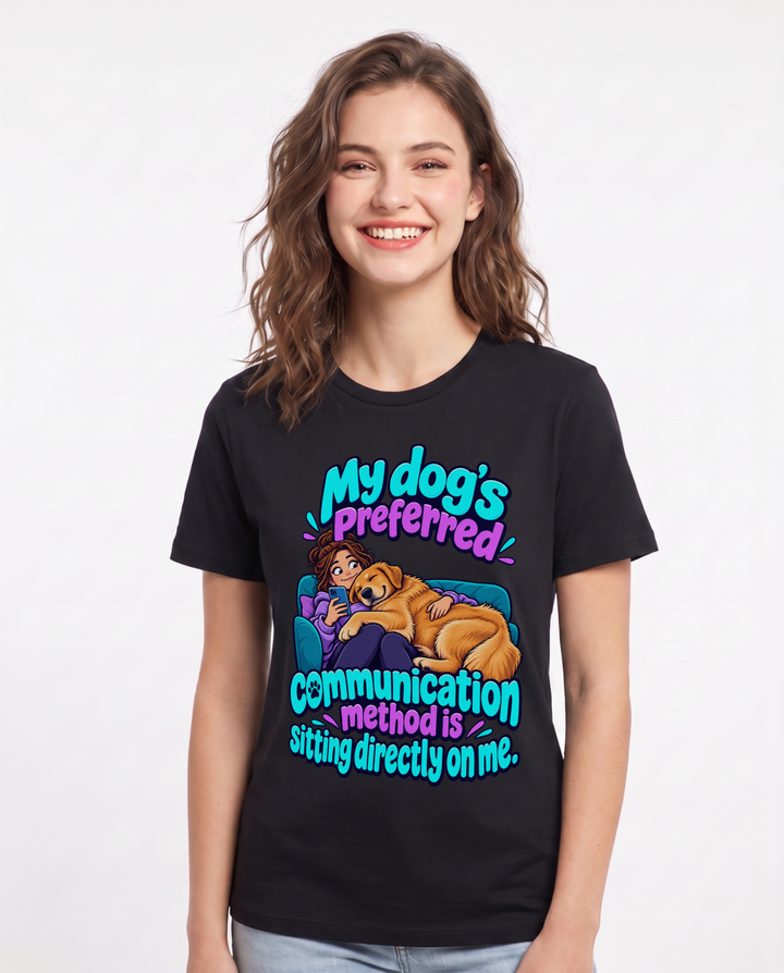 Dog Lover Black T-Shirt for Women – Everyday Expression Graphic Tee product image 3