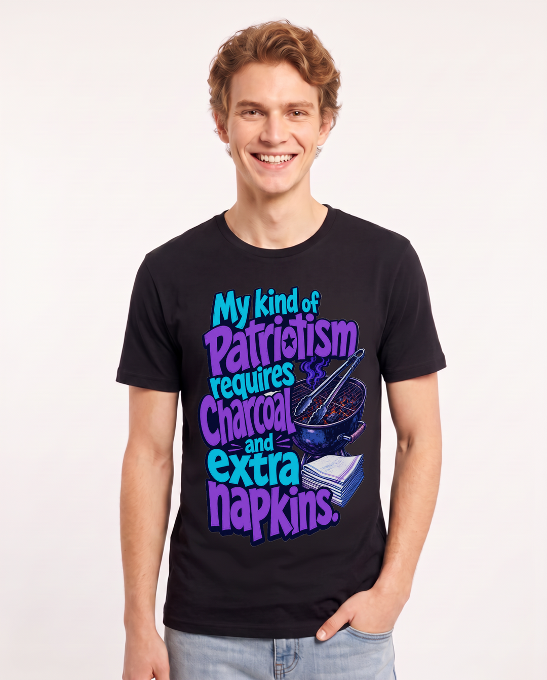 Patriotic Black T-Shirt for Men – Everyday Expression Graphic Tee product image 3