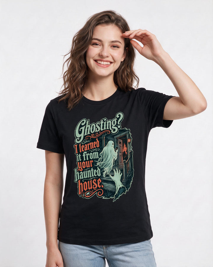 Halloween Black T-Shirt for Women – Halloween Theme Graphic Tee product image 1