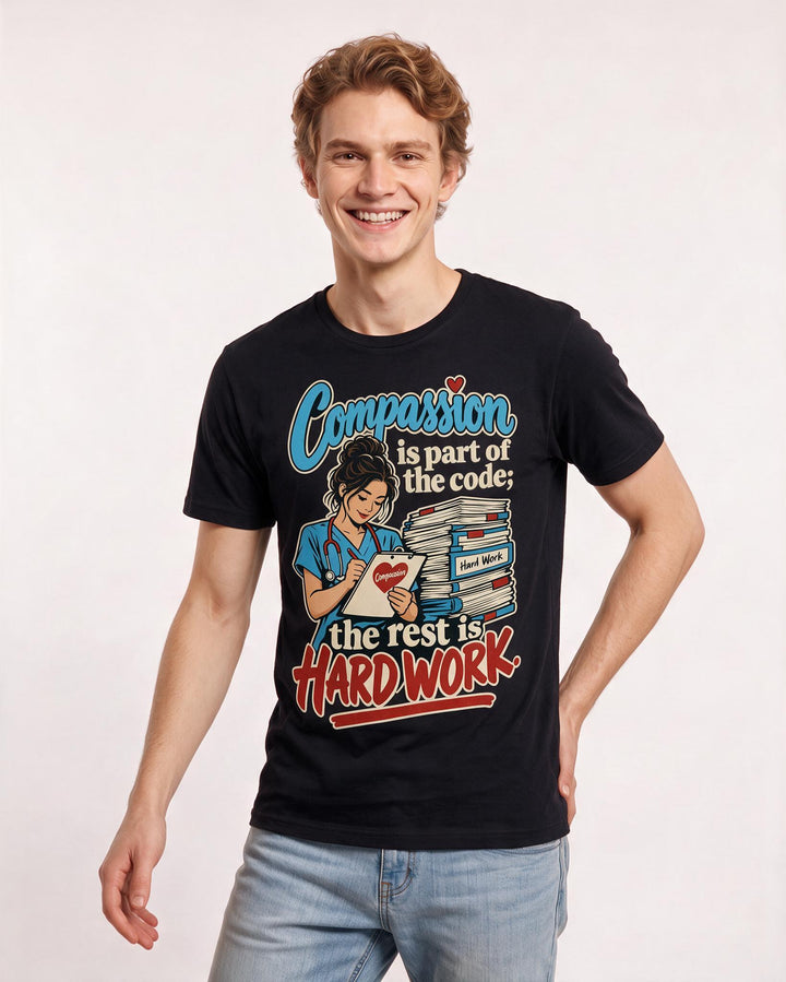 Nurse Black T-Shirt for Men – Nursing Life Graphic Tee product image 1