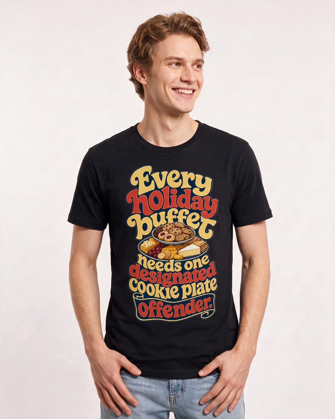 Christmas Black T-Shirt for Men – Holiday Theme Graphic Tee product image 3
