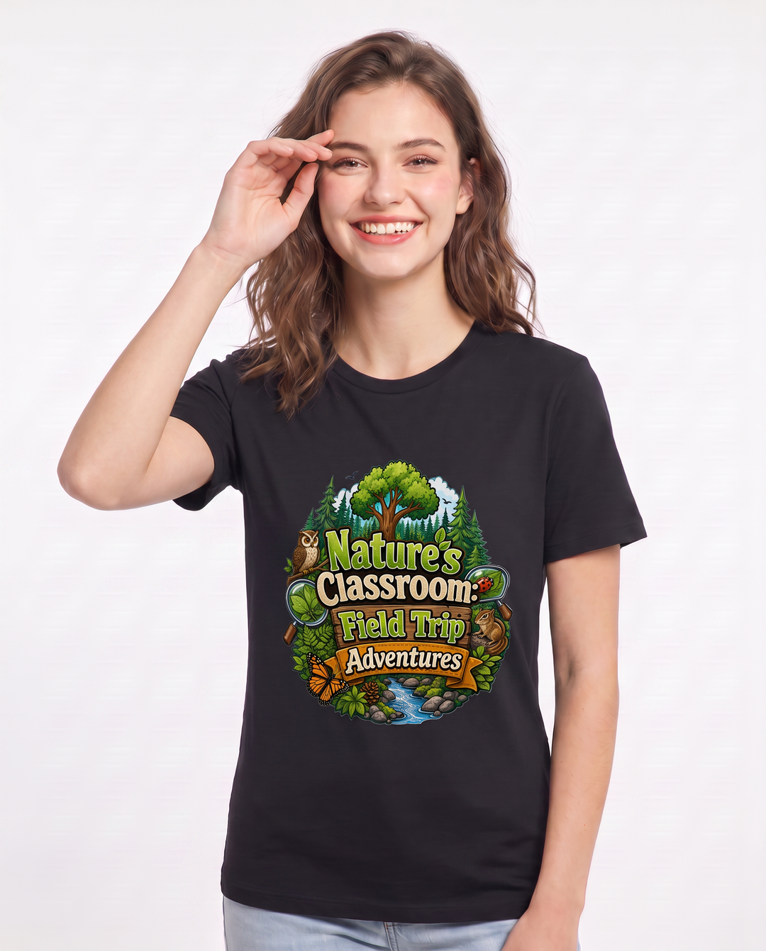 Nature's Classroom: Field Trip Adventures Women's Black T-Shirt product image 1