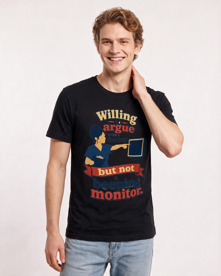 Nurse Black T-Shirt for Men – Nursing Life Graphic Tee product image 1