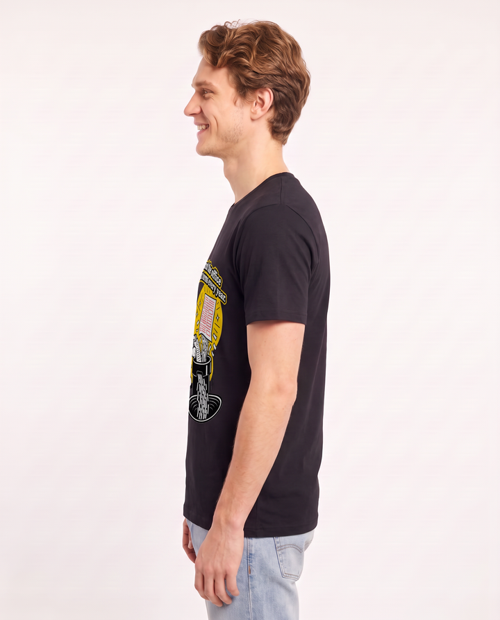 Filing taxes to fund the office that invents new tax forms every year. Men's Black T-Shirt product image 3