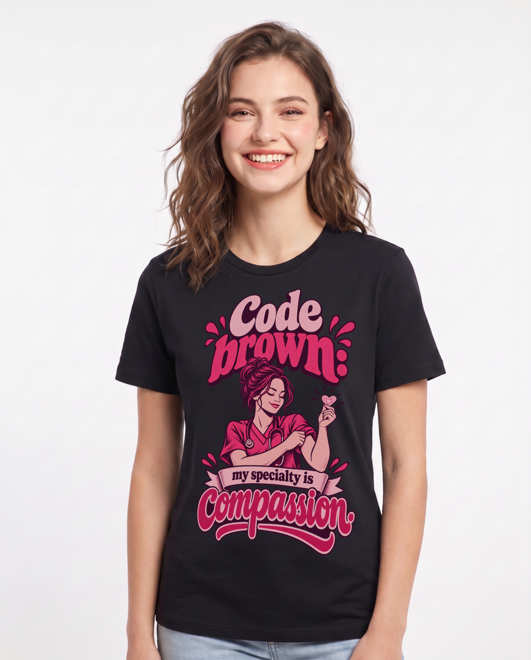 Nurse Black T-Shirt for Women – Nursing Life Graphic Tee product image 3