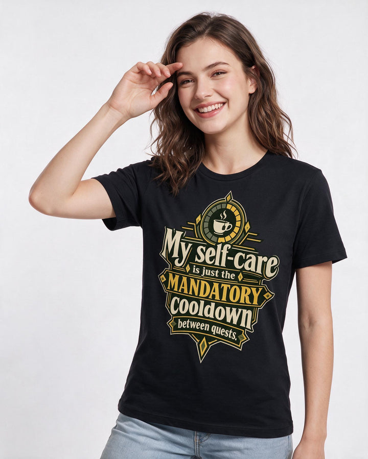 Gaming Black T-Shirt for Women – Game Night Graphic Tee product image 1