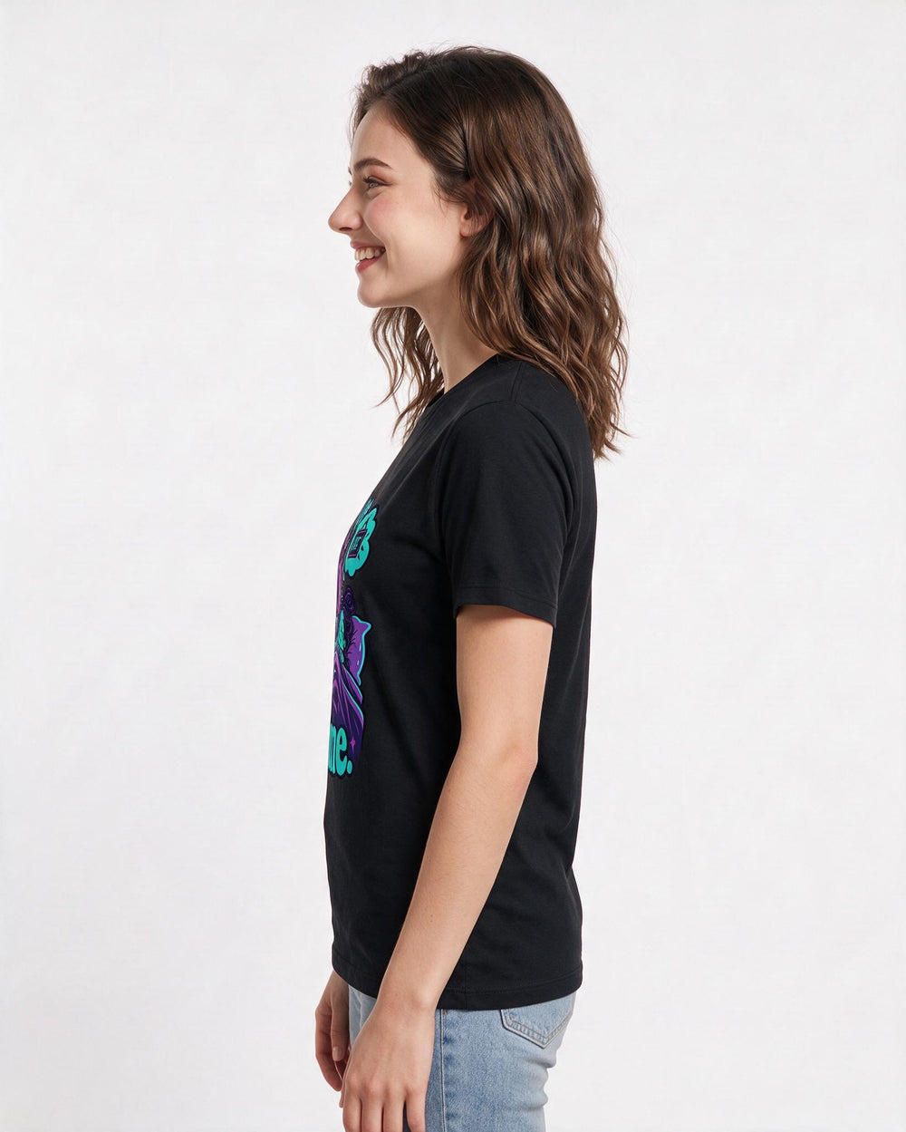 Meme Black T-Shirt for Women – Everyday Expression Graphic Tee product image 2
