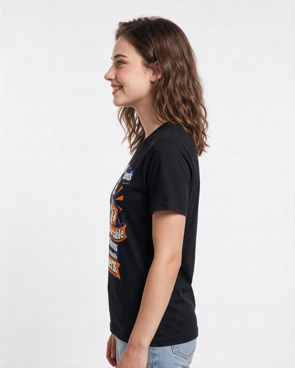 Political Statement Black T-Shirt for Women – Everyday Expression Graphic Tee product image 2