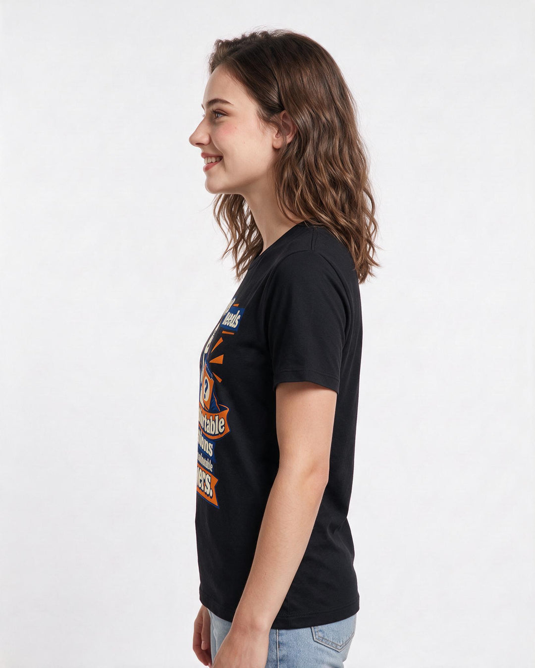 Political Statement Black T-Shirt for Women – Everyday Expression Graphic Tee product image 2