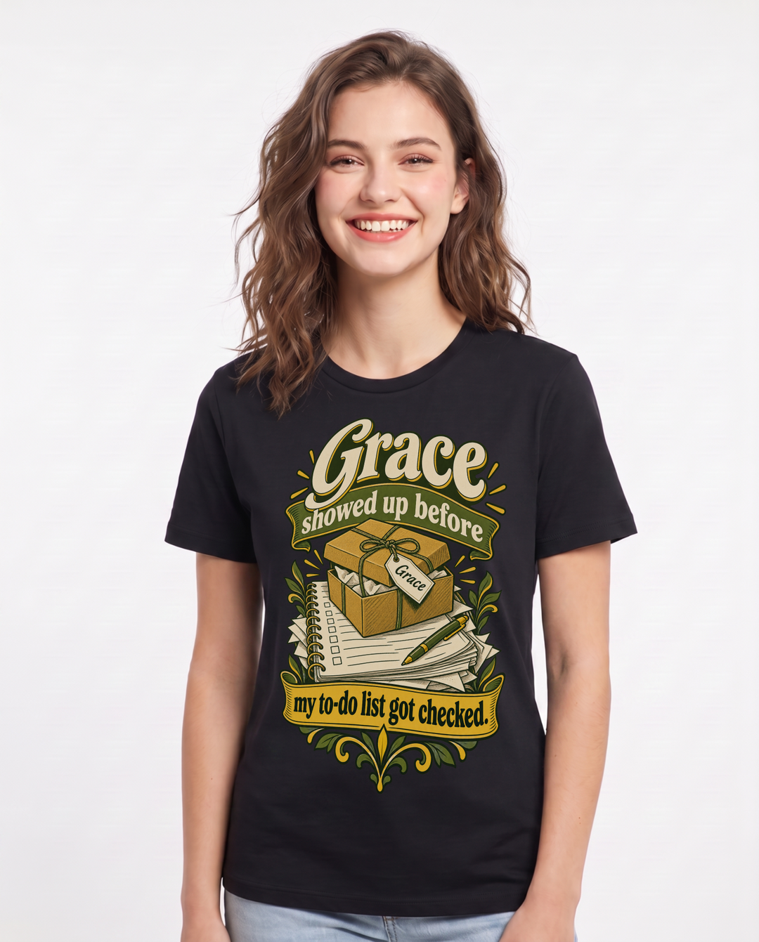 Christian Faith Black T-Shirt for Women – Everyday Expression Graphic Tee product image 3