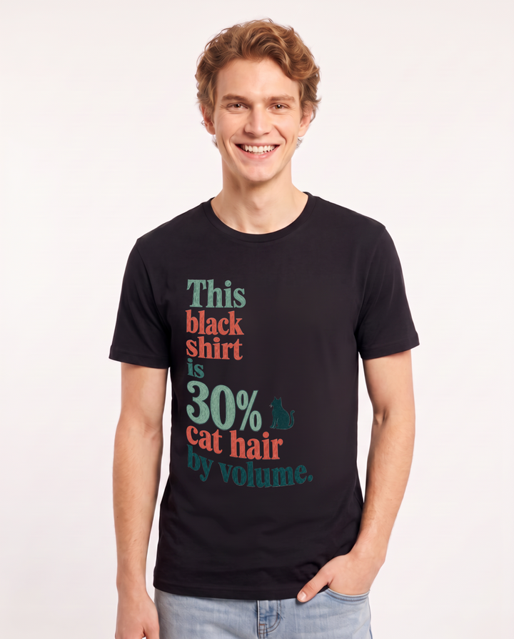 Cat Lover Black T-Shirt for Men – Everyday Expression Graphic Tee product image 3