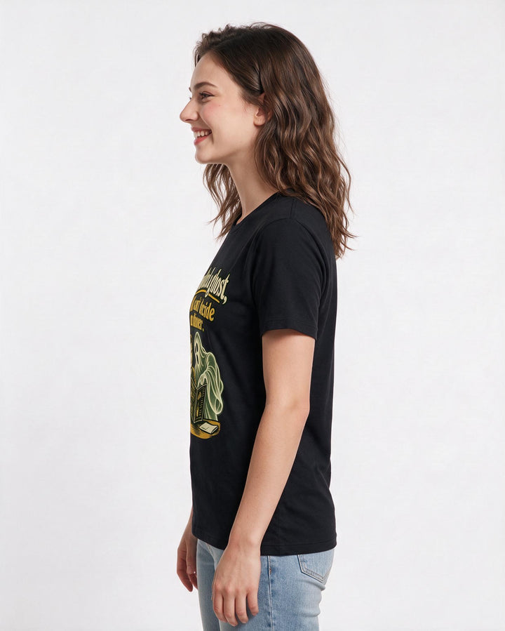 Halloween Black T-Shirt for Women – Halloween Theme Graphic Tee product image 2