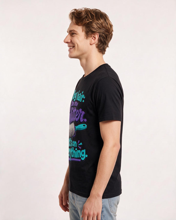 Cat Lover Black T-Shirt for Men – Everyday Expression Graphic Tee product image 2