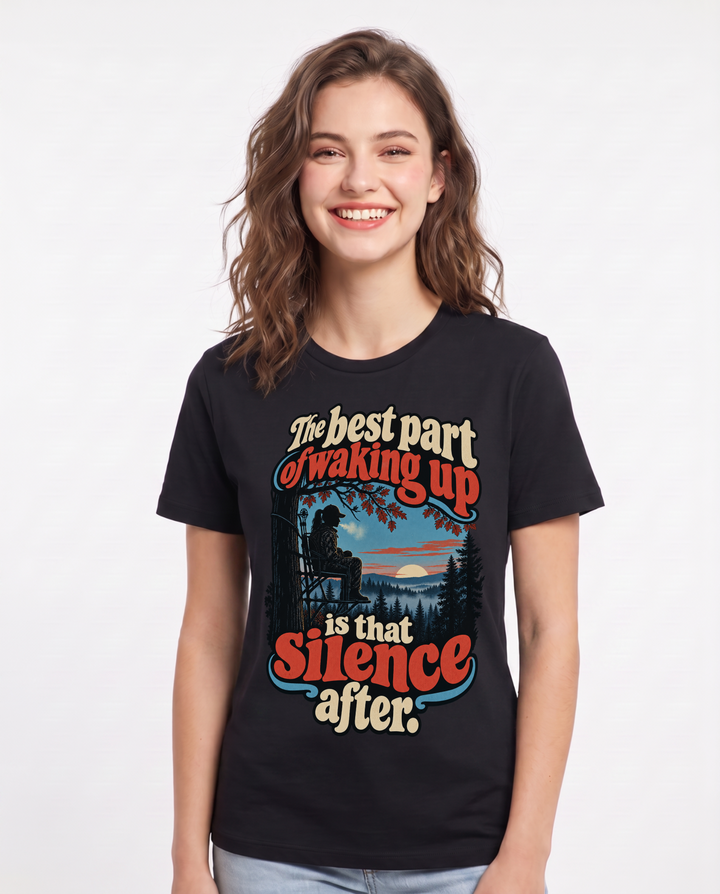 Hunting Black T-Shirt for Women – Everyday Expression Graphic Tee product image 3