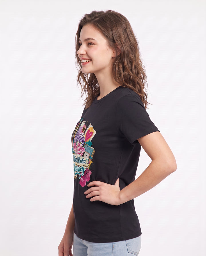 Creating My Story: Mixed Media Journey Women's Black T-Shirt product image 3