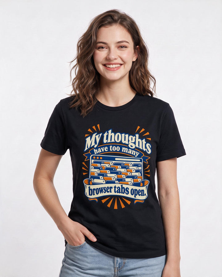 Neurodiversity Black T-Shirt for Women – Everyday Expression Graphic Tee product image 1