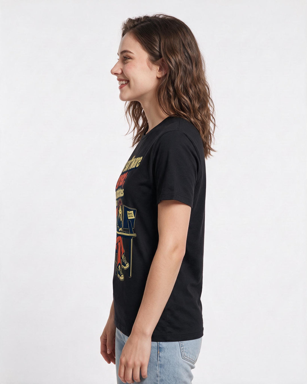 Neurodiversity Black T-Shirt for Women – Everyday Expression Graphic Tee product image 2