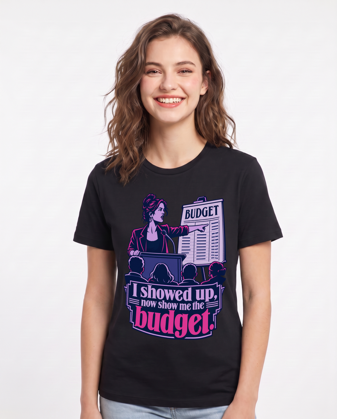 Political Statement Black T-Shirt for Women – Everyday Expression Graphic Tee product image 3
