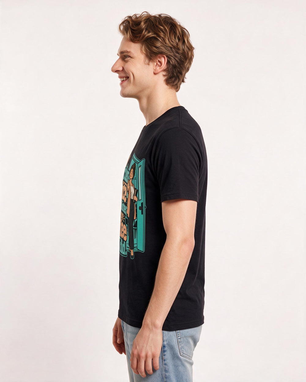 Teacher Black T-Shirt for Men – Everyday Expression Graphic Tee product image 2