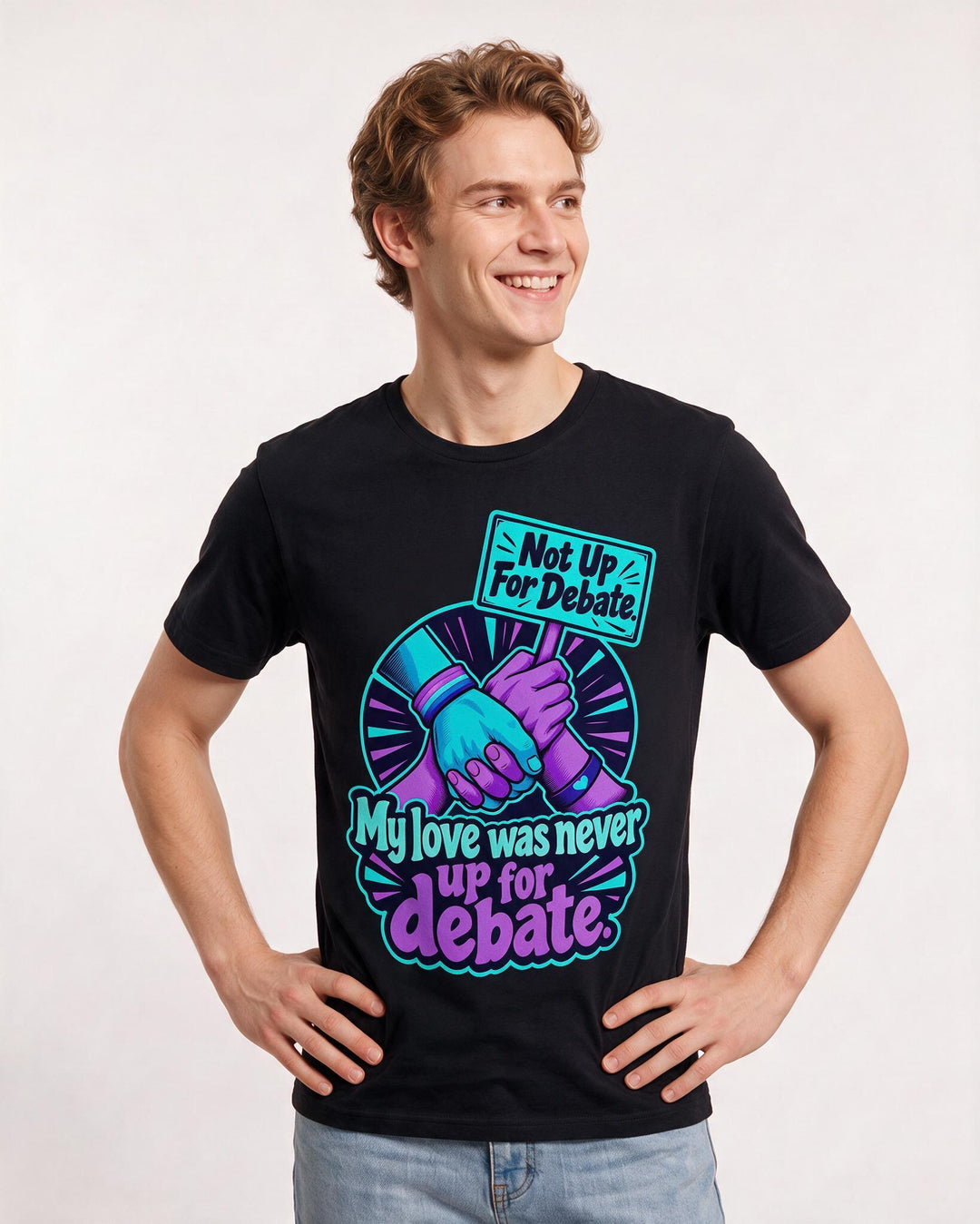 Pride Black T-Shirt for Men – Everyday Expression Graphic Tee product image 1