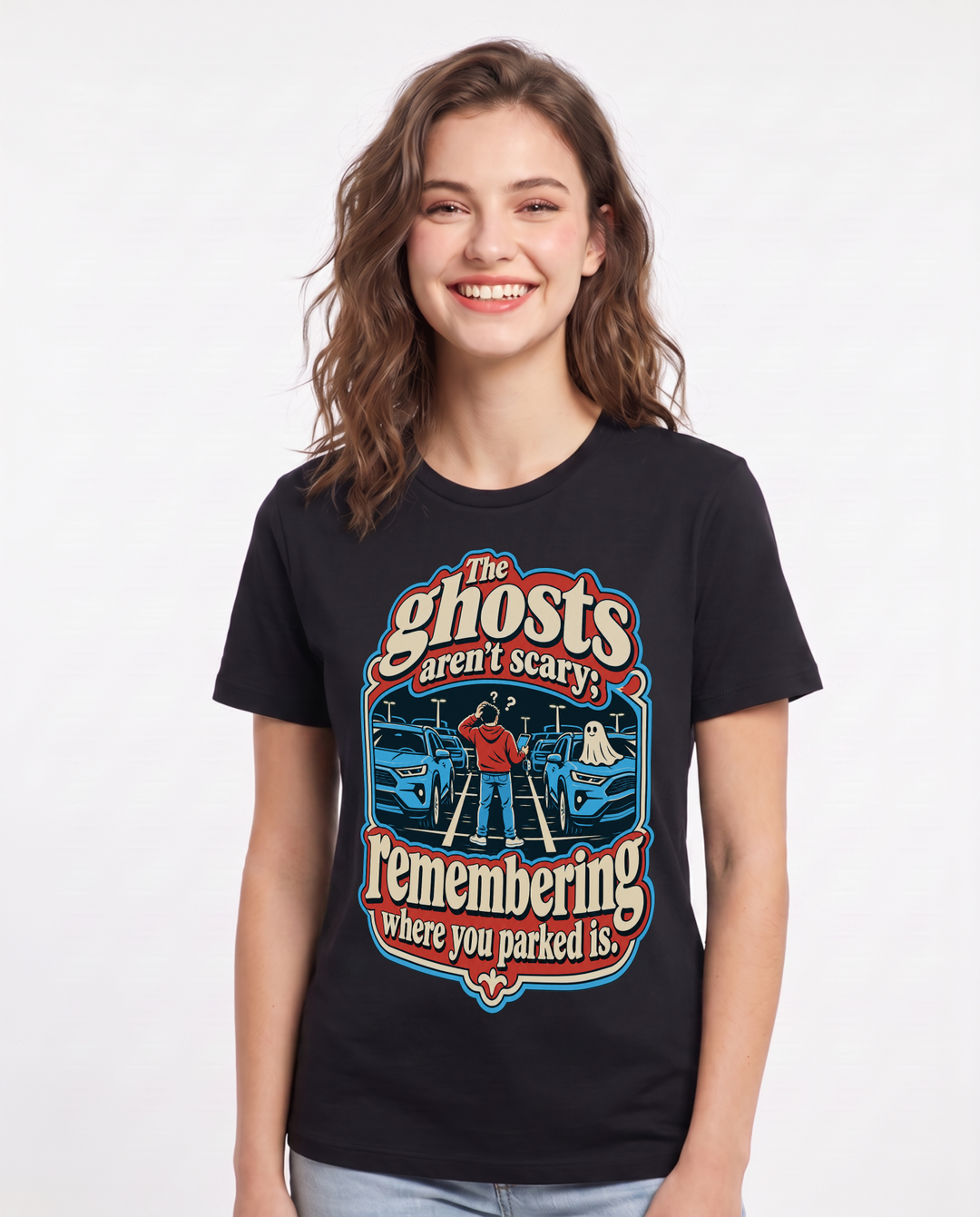 Halloween Black T-Shirt for Women – Halloween Theme Graphic Tee product image 3