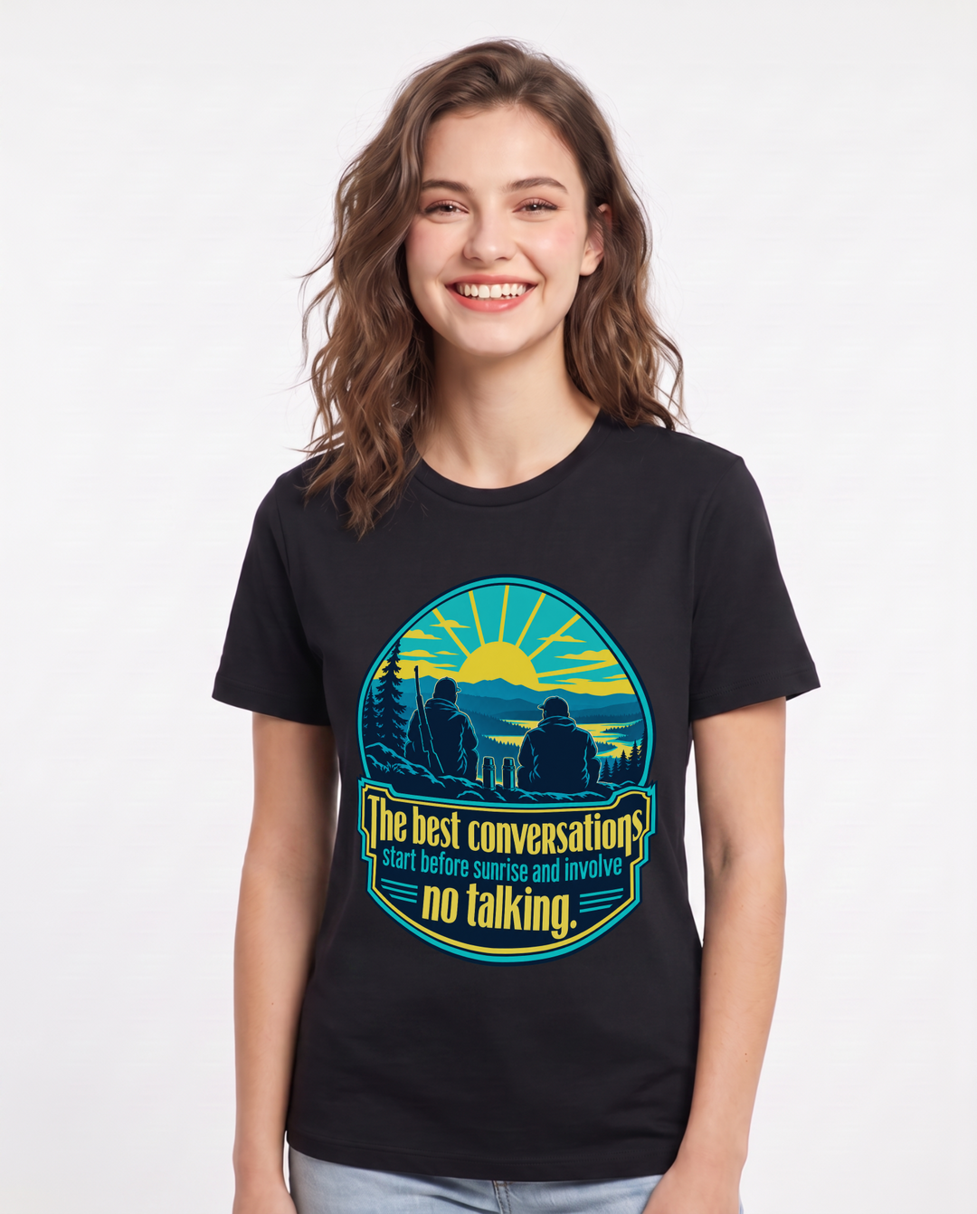 Hunting Black T-Shirt for Women – Everyday Expression Graphic Tee product image 3