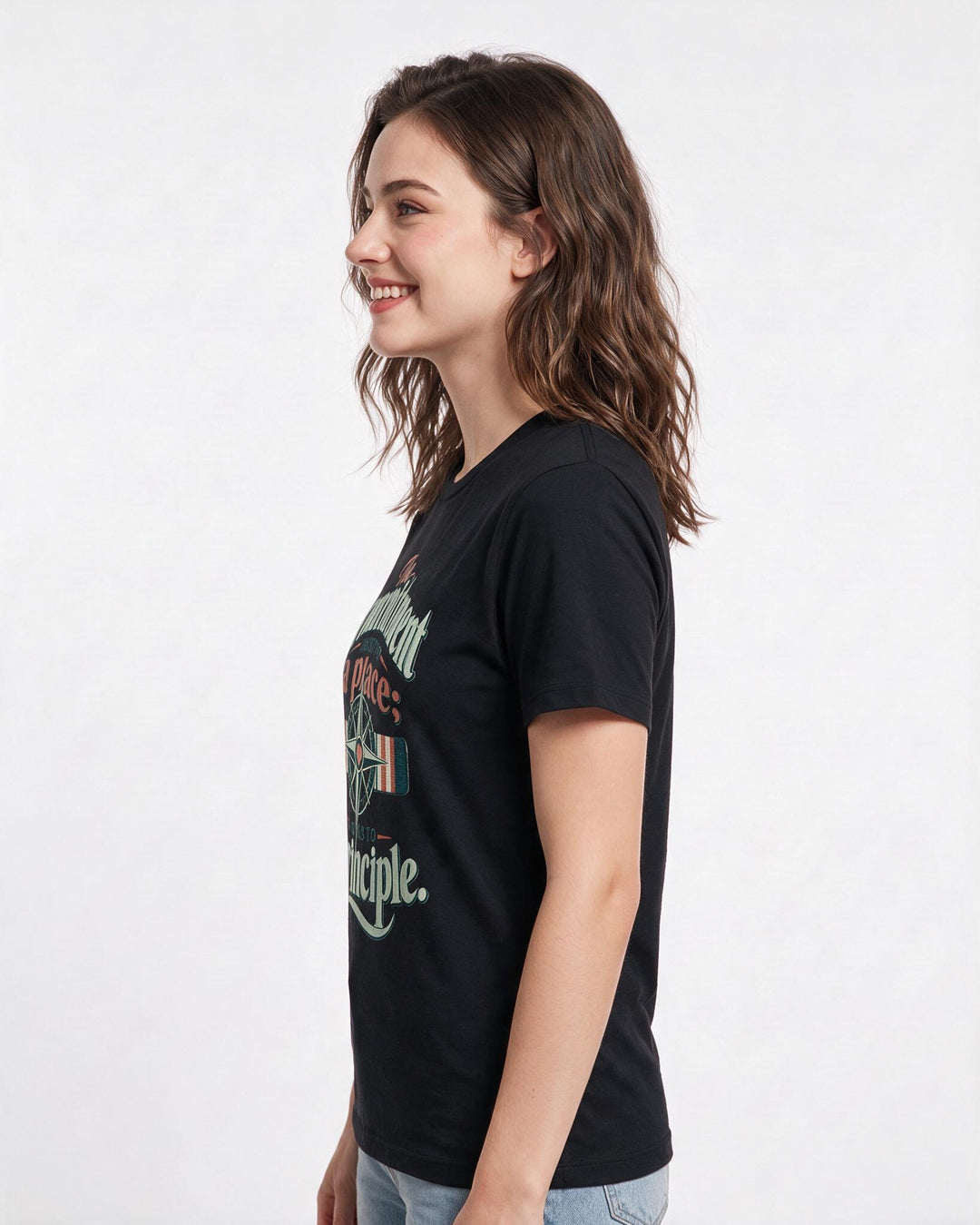 Veteran Women's Black T-Shirt – The commitment wasn't to a place; it product image 2